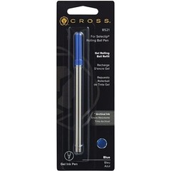 Cross Refill Blue Rolling Ball Pen Slim Medium Point Gel Ink Waterproof 8521