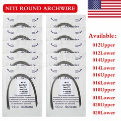 Dental Super Elastic Niti Round Arch Wires Arch Wire for Bracket Braces USA U&L