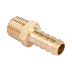 U.S. Solid 3/8″ Hose Barb Brass Fitting NPT 1/4″ Male, 1pc
