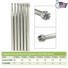 Dental Carbide Burs High Speed FG 19mm / Surgical FGOS FG SL 557 25mm