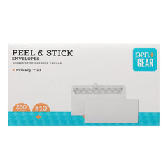 Peel and Stick Closure White Envelopes Privacy Tinted 250-Count 4.13″ X 9.5″