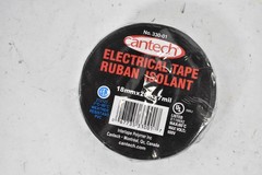 Lot Of 12 Cantech Electrical Tape No. 330-01 18mm X 20m 7mil Black Vinyl