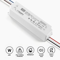 MEAN WELL 60W LPV-60-12 Sealed Panel Mount LPV Series AC-DC 12-volt 5-Amp Power