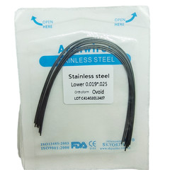 Dental Orthodontic Oval Stainless Steel Ovoid Arch Wires 16Size Rectangular Arcs