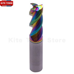 3Pcs 1/2″ 45° Helix 3 Flute Carbide Square End Mill For Aluminum – DLC Coated