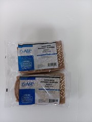 Asp Medical Non Skid Patient Slippers Adult Large Double Tread Tan 2 Packs
