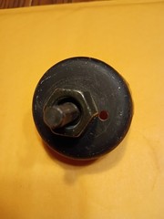 BI-METAL HOLE SAW 2-1/4” 57MM Made In USA Vintage Threaded Nut Top