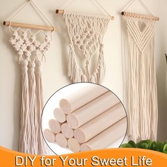 Yaliuliu 10PCS Dowel Rods Wood Dowels, 1/2 x 12 Inch 1/2X12″, Nature
