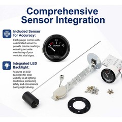 Precision 52mm Car Fuel Gauge with Integrated Sensor & Mounting Bracket for Easy
