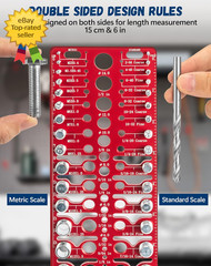 57 Piece Nut Bolt Thread Checker Gauge Standard Metric Screw Size Identifier Set