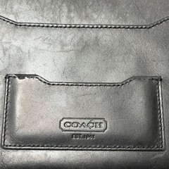 Vintage Coach Portfolio Bi-fold Black Real Leather Unisex 10×12.5 Rare