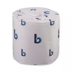 4 in. x 3 in. 2-Ply White Bathroom Tissue Standard Sheet (500-Sheets/Roll, 96-Ca