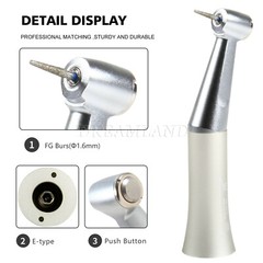 NSK Style Dental Low Speed Contra Angle Handpiece Push Fit FG 1.6mm Burs E-type