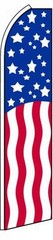 USA Stars & Stripes Flutter Swooper Flag Advertising Sign 3’ Wide Banner Only