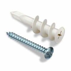 40 Premium Nylon Plastic Self Drilling Drywall Anchors with Screws | Up to 75 Lb