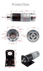 42GP-775 Planetary Gear Brushed Motor DC 12V 24V High Torque Forward And Reverse