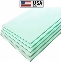 5-Pack Tempered Glass Shelf Panels – 10″ x 36″ Clear Rectangular Floating