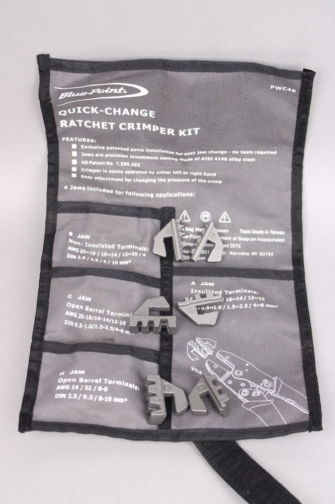 Blue Point PWC48 Quick-Change Ratcheting Crimper Kit Interchangeable *No Ratchet