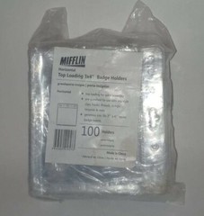 MIFFLIN Plastic Horizontal Card Holder 3×4 Inch, Clear, Bulk 100 Pack Quick Load