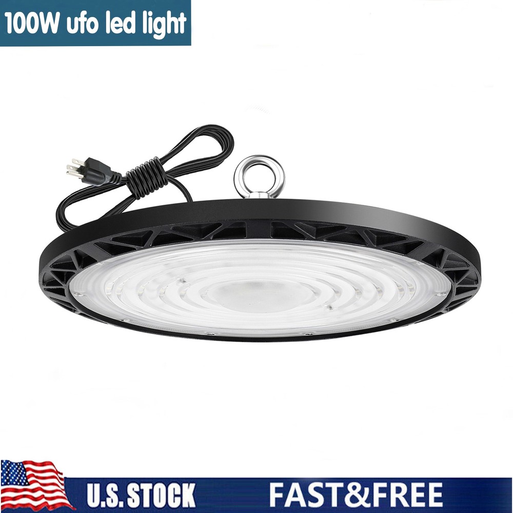 100W UFO Led High Bay Light Warehouse Factory Commercial Industrial Bulb 90-277V