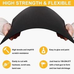 Plastic Sheet 8″ x 12″ x 0.06″, Black PVC Board Flexible 8×12-1.5MM,
