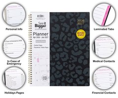 See It Bigger M/W Planner Large 9 x 11.25 Inch Black 15-Month Apr 2026-2027