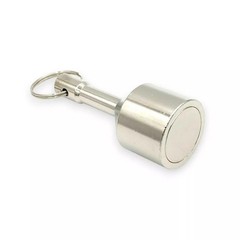 2 Pack Extra Large Keychain Metal Testing & Pickup Magnet Gold Silver Test 28mm