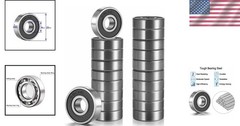 608 2RS High-Precision Ball Bearings – 20 Pcs Set, 8mm x 22mm x 7mm Dimensions