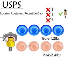 US Dental Attachment connection Locator Abutment & Male Cap For Hiossen Implants