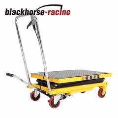 330 lbs Hydraulic Lift Table Cart Manual Double Scissor Lift Table 50″