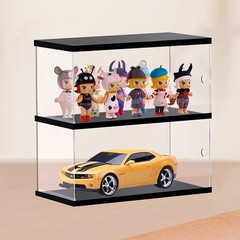 Clear Acrylic Display Case for Mini Funko Pop Figures with Light, 2 Layer Sto…