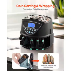 USD Coin Sorter, Coin Counter Machine for 5 Kinds of USD Coins, Coin Sorter and