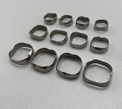 10Kit/40pcs Dental Orthodontic 1st Plain Molar Bands Single Band Brace #29-44+