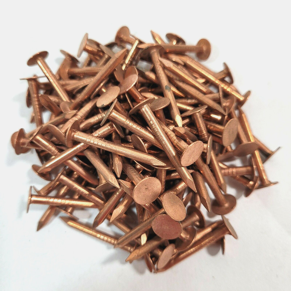 1 1/4″ SMOOTH Plain Shank Solid Copper Roofing Nails 10 gauge (100 pcs)