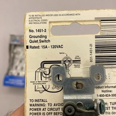 Leviton 5225-WSP Combo Switch and Receptacle, White (quilet switch gift)🔔