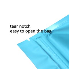 5x7in Matte Clear Front Blue Back Mylar Stand up Zip Lock Pouch Bag w/ Machine