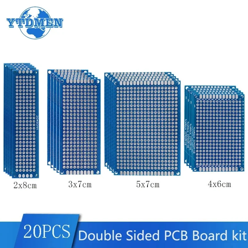 Double Side PCB Prototype Board Printed Circuit Protoboard DIY Circuit 2*8 5*7cm