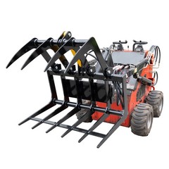 Root Grapple Bucket Attachment for Mini Skid Steer Loader Hollow Log Grapple
