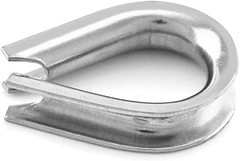 50pcs 1/8″ M3 Stainless Steel Thimble for Diameter Wire Rope Cable Thimble