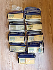 Lot of 8 XRITE 400 SERIES DENSITOMETERS + 918 COLORIMETER + SPARES For PARTS N/W
