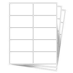 2000 Labels 2″ x 4″ Blank Postage Self Adhesive Mailing Labels 10 Up 200 Sheets