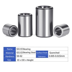 GCR15 Bearing Steel Sleeve Bushing ID 4/5/6~40mm Wear-Resistant Standoff Spacers