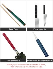 Elliptic Pattern Shrink Tubing Fishing Rod Cork Handle Replacement 25mm 3.3ft