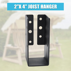 Concealed Joist Hangers, 24 Pcs of 2″X4″Outdoor Concealed-Flange，Q235 Steel Plat