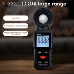 S8608 LCD Light Meter Digital Illuminance Meter Luxmeter Photometer 200000Lux US