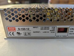 MEAN WELL S-150-12 AC to DC 12VDC 150W 12.5A POWER SUPPLY