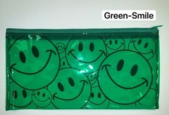 12 PCS 4-Color Smiley Pencil Pen Case Zipper Pouch Cosmetic Bag Waterproof, 1411