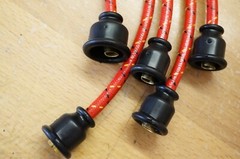 Ford 1841 Industrial Tractor Cloth Copper Spark Plug Wires Set Loader Backhoe