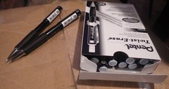 2 Pentel® Twist-Erase Mechanical Pencils, 0.7 mm, Black Barrel QE517-A NEW