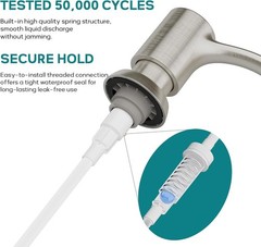 Built-in Kitchen Sink Soap Dispenser with Extension Tube Kit – Brushed Nickel